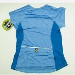 Moxie Cycling Womens Azure Blue Colorblock Short S